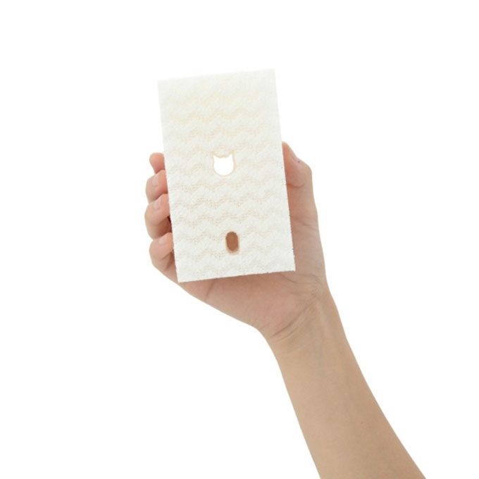 세제 없이 고양이 화장실 청소하는 방법, 네코이찌 불소 코팅 브러쉬 스펀지