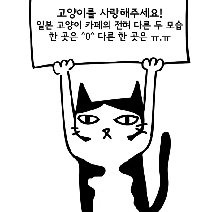 일본 고양이 카페의 전혀 다른 두 모습